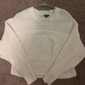 Wild fable white cable knit sweater